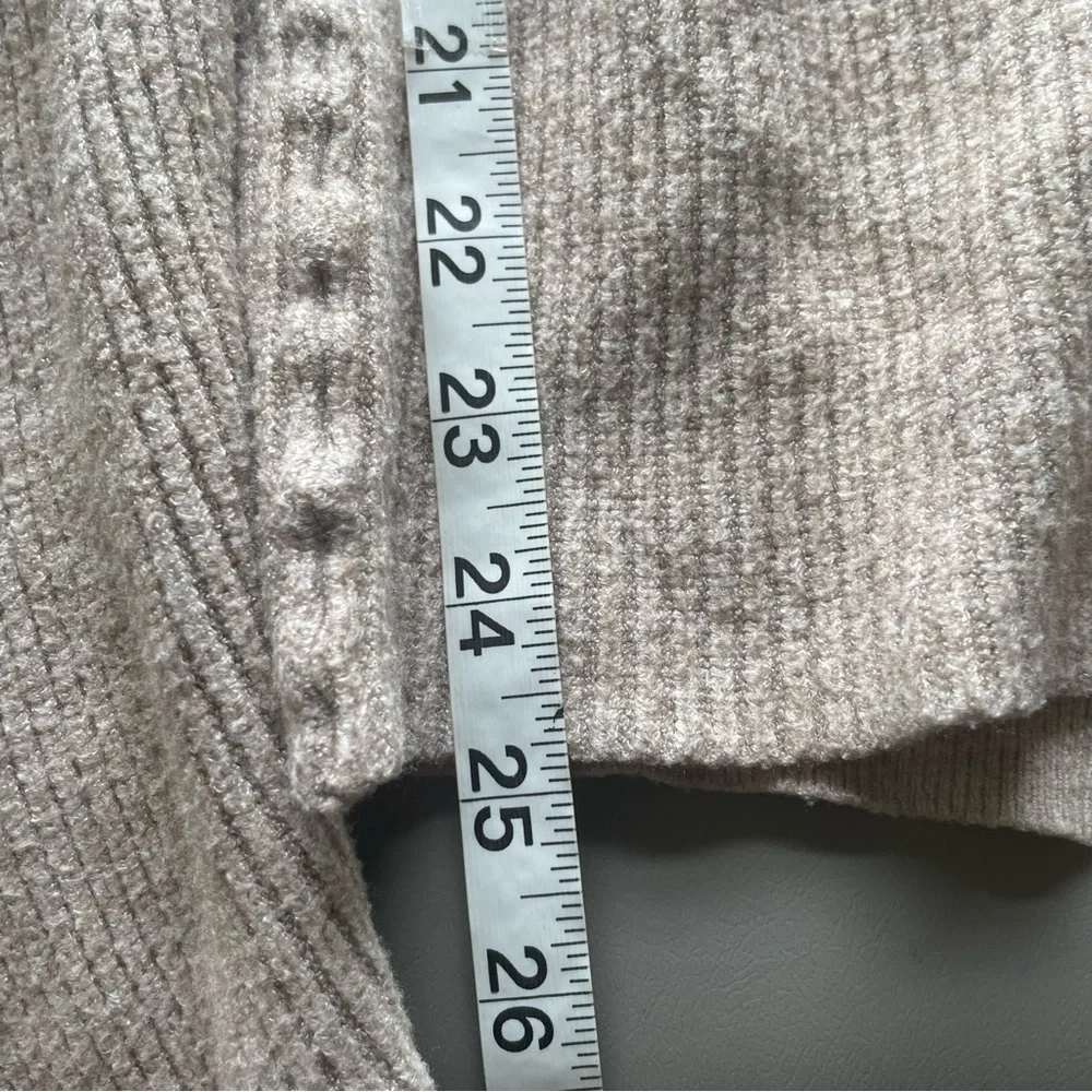 Cyrus Open-Front Ribbed Knit Cardigan Sweater – Size XL